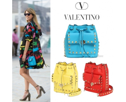 2016-17AW ∞∞ Valentino ヴァレンティノスーパーコピー∞∞ ロックスタッズバケットショルダーバッグ☆