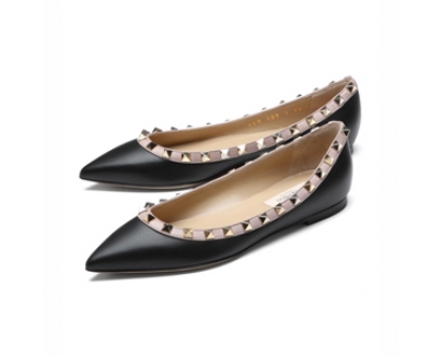 2016AW Valentino ヴァレンティノスーパーコピー ポインテッドトゥ バレエシューズ