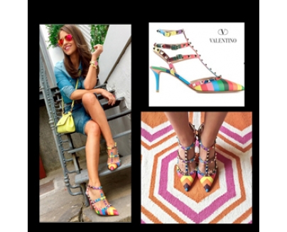 2016SS Valentino ヴァレンティノスーパーコピー ロックスタッズパンプス 1973 7cmヒール
