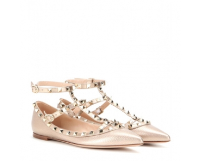 2016新作 Valentino ヴァレンティノスーパーコピーメタリックストラップバレリーナ★上品ゴージャス