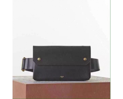 2016秋冬新着 CELINE セリーヌ コピー Bumbag Natural Calfskin クラッチバッグ Black★CELINE セリーヌ コピー