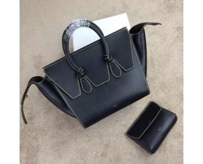16AW新作 ★CELINE セリーヌ コピー★ TIE ハンドバッグ 定番人気のブラック