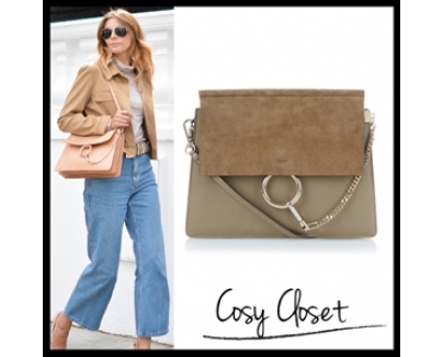 CHLOE 2016SS★クロエスーパーコピー Faye leather and suede shoulder bag