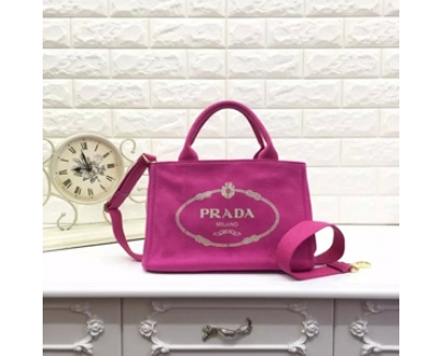2016新色 Prada ★プラダコピーレアなCANAPA★PEONIAピンク 1BG439