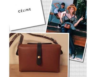 2016SSNEW セリーヌスーパーコピー ★希少！ローラ愛用★ CELINE【BOX ON STRAP】TAN