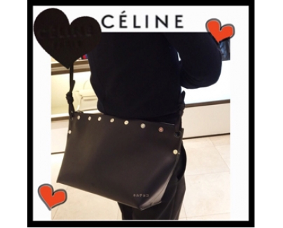 《新作限定 スタッズがCOOL 》2016春夏新作 セリーヌスーパーコピー CELINE MEDIUM SAILOR BAG NAVY BLUE 177273ABE.07OC