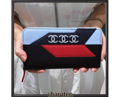 CHANEL最新作2016★AIRLINES" L-GUSSET ZIP WALLET シャネルスーパーコピー