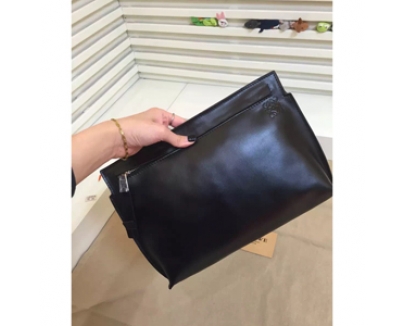 2016春夏新作 LOEWE ロエベスーパーコピー クラッチバッグ ミディアム BLACK ブラック T POUCH 109 54   K36 2030 1100