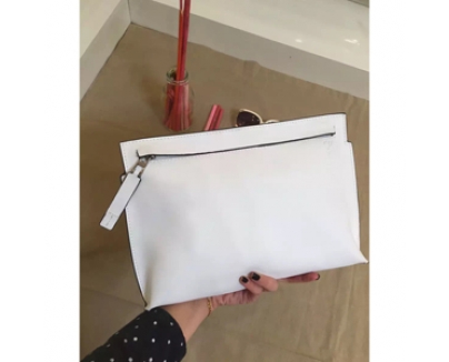 2016秋冬【LOEWE】ロエベスーパーコピー Large Pouch 男女兼用クラッチバッグ 白 109.54.K05
