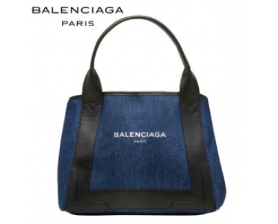SS16新色 バレンシアガ スーパーコピー BALENCIAGA NAVY CABAS デニムトート S☆スモール
