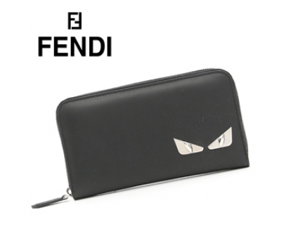 新作【フェンディスーパーコピー FENDI】BAG BUGS Zip Wallet Black