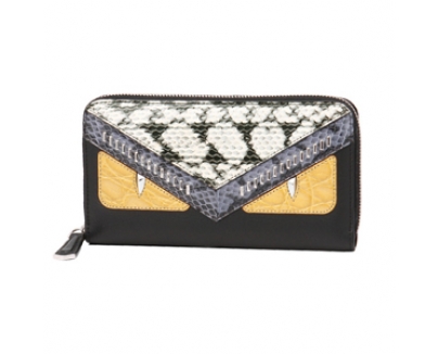 フェンディスーパーコピー FENDI ラウンドファスナー長財布 ブラック CRAYONS 8M0299 80R F03DE