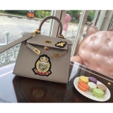 エルメスケリー コピー HERMES 20cm Kelly 内縫 エプソン ローズコンフェッティ Gray