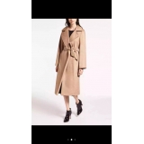 マックスマーラ【Max Mara】大人気 ベルト付き キャメルラップコート ブラ...