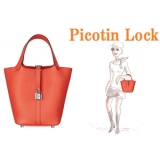 永遠の憧れピコタンPMエルメスpoppy orangeトリヨンクレマンス