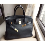 HERMES(エルメス)☆バーキン35CMトリヨン☆ブラックXゴールド