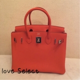 HERMESバーキン30トゴ綺麗なオレンジフーシルバー金具birkinレア