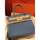 HERMES★【スーパーレアな最新色G金具】BIRKINブルーパラダイス