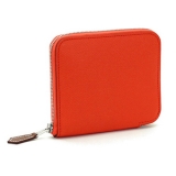 HERMES SILK IN 　ラウンドファスナー折りたたみ財布