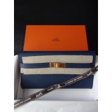 HERMES 稀少なケリーウォレット★ネイビーXゴールド金具★即発