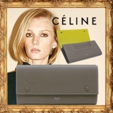 16最新 Celine セリーヌスーパーコピーバイカラー☆中がイエロー☆フラップ...