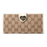 GUCCI グッチ 203550 FFPAG 9761 GGキャンバス×ハ－トメ...