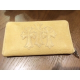 レア国内発/クロムハーツ財布スーパーコピー 長財布/3クロスパッチ/ベージュ