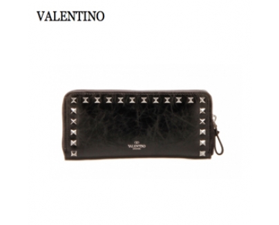 16AW VALENTINO ヴァレンティノスーパーコピー ロックスタッズ クラクリュール 長財布 LW0P0645 VKK0NO