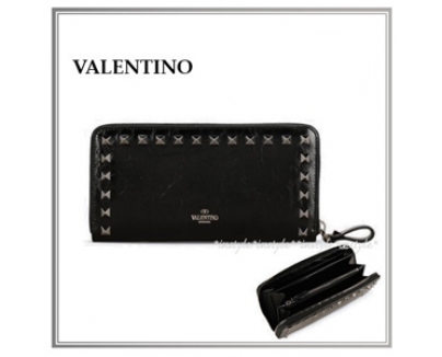 16-17AW VALENTINO ヴァレンティノスーパーコピー ロックスタッド長財布 LW0P0645VKK 0NO