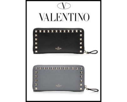 2017新作 ヴァレンティノスーパーコピー VALENTINO_ROCKSTUD レザー長財布