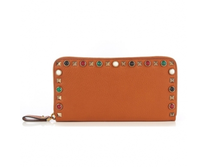 2017新作  ヴァレンティノスーパーコピー VALENTINORockstud leather wallet