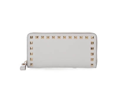 2017新作 ヴァレンティノスーパーコピー Rockstud leather continental wallet