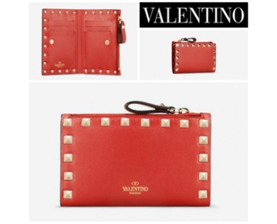 2017新作 ★VALENTINO★ヴァレンティノスーパーコピー ロックスタッズコイン＆カードケース LW2P0605BOL 0RO