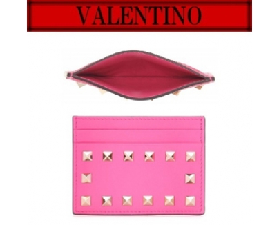16SS新作/VALENTINOヴァレンティノスーパーコピー/Rockstudレザーカードケース