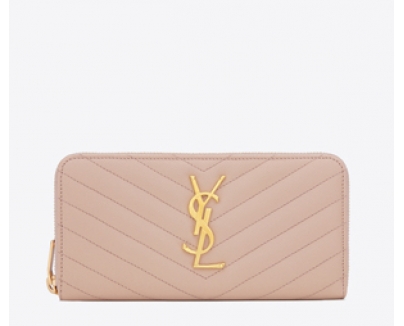 ☆SAINT LAURENTサンローランスーパーコピー モノグラムラウンドジップウォレット Pink 372266BOW01 1000