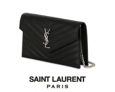 SAINT LAURENT サンローランスーパーコピー モノグラム キルト チェーン ショルダー BK