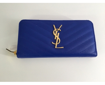 Saint Laurent サンローランスーパーコピー モノグラム フルジップ 長財布 ☆BLUE☆ 358094 BOW01 4331