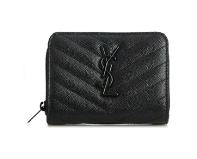 Saint Laurent☆Monogram サンローランスーパーコピー マトラッセ財布 Black