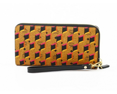 エムシーエム スーパーコピー【MCM】財布 長財布 MYL5SVC31 CO001　DIAMOND PRINTラウンド長財布 レディース ブラウン/ブラック