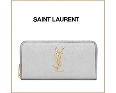 【SAINT LAURENT】サンローラン スーパーコピー MONOGRAM メタリックジップ 長財布 メンズ