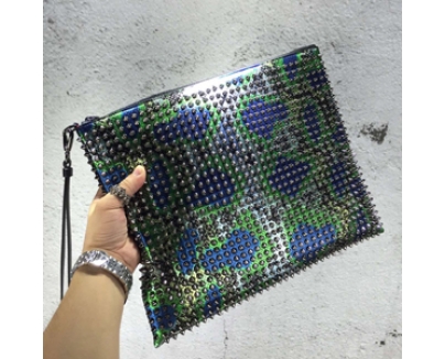 クリスチャン ルブタン コピー Christian Louboutin Peter Pouch クラッチバッグ Green 2016年春夏新作 1145048-0001-CM58