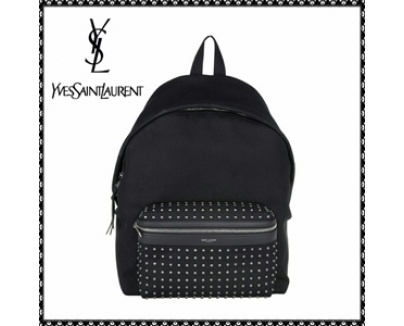 2016 新作 【Saint Laurent】サンローランスーパーコピー スタッズ リュックサック ☆★ 437087 GKQ8F 1000 / BLACK