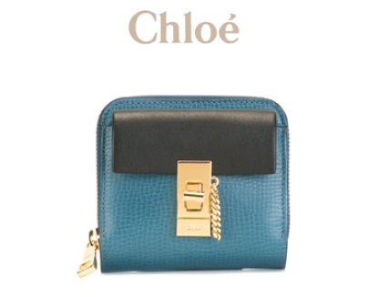 2016-17AW クロエ財布スーパーコピー CHLOE ☆Drew バイカラー コンパクトウォレット