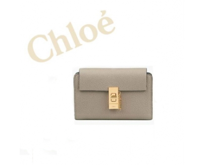 2016-17秋冬新作 クロエ財布スーパーコピー CHLOE DREW コンパクト ラムスキン MOTTY GREY