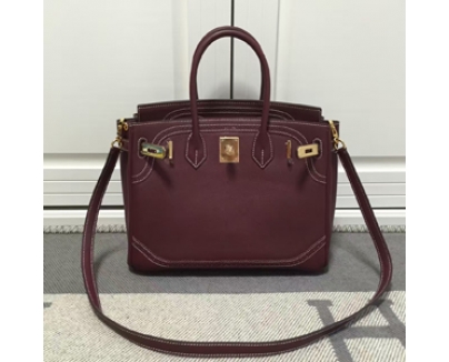 エルメスバーキン コピー ギリーズ HERMES 30cm バッグ Chocolate ゴールド金具
