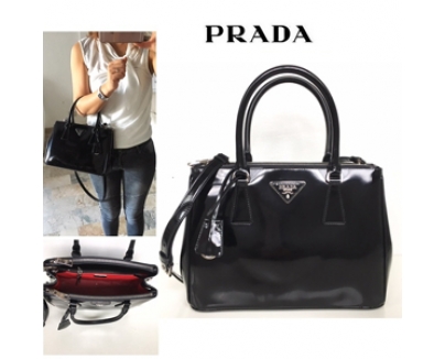 1つは欲しい♪♪☆《PRADAプラダスーパーコピー》ガレリア SPAZZOLATO 2WAY バッグ 黒B2863N