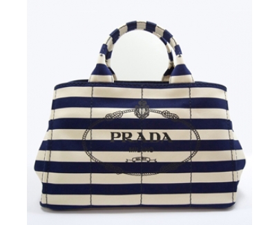 【国内発送】 PRADAプラダスーパーコピー  カナパ 2WAYトートバッグ Mサイズ ボーダー B2642B