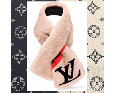 VUITTON ルイヴィトン マフラー スーパーコピー レインボーストライプファーシルクマフラーBEI M70465