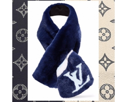 VUITTON ルイヴィトン マフラー スーパーコピー エシャルプレインボー ストライプスマフラー青 M70464