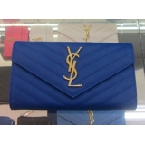 Saint Laurent☆サンローランスーパーコピー モノグラム コンチネンタル長財布　ロイヤルブルー 372268BOW011000